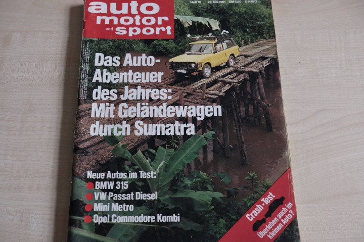 Deckblatt Auto Motor und Sport (10/1981)